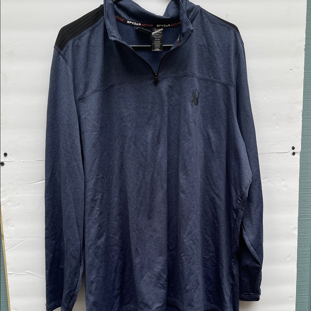 Spyder Dark Blue Quarter-Zip Pullover Long Sleeve